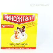Инсектал Капли на холку д/к 2-4кг.