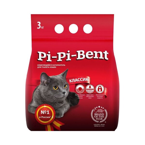 Наполнитель pi-pi bent  classik  пакет 3 кг