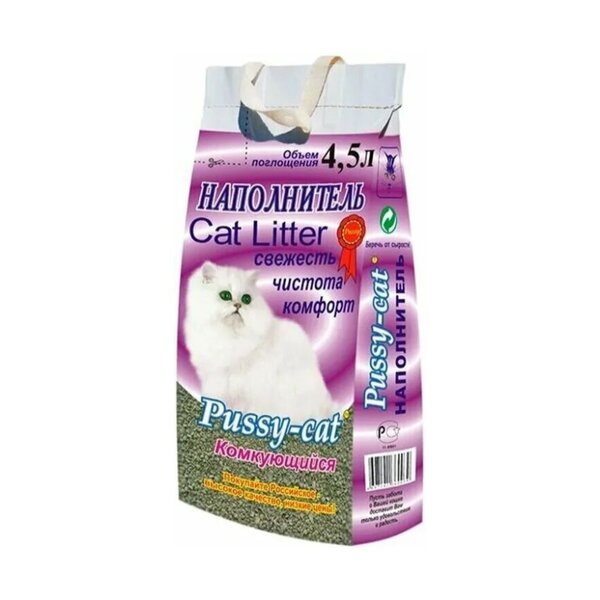 Наполнитель pussy - Кэт Литтел комкующийся 4.5 л