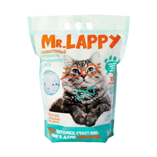Наполнитель mr.lappy 3,8л силикагелевый