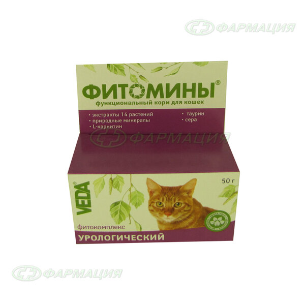 Фитомины урологический фитокомплекс (для кошек) 100таб